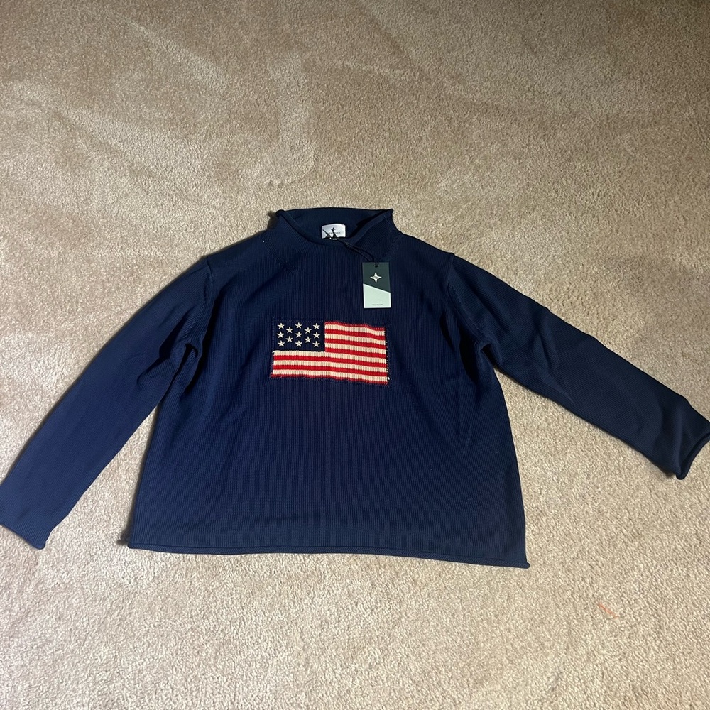 NWT Tuckernuck Navy Americana Sweater - Size XL - Picture 15 of 15